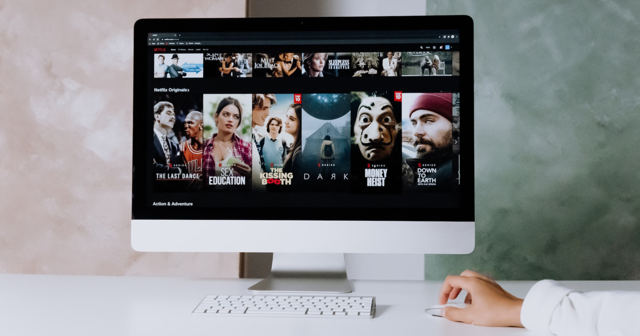 Netflix auf einem Computer